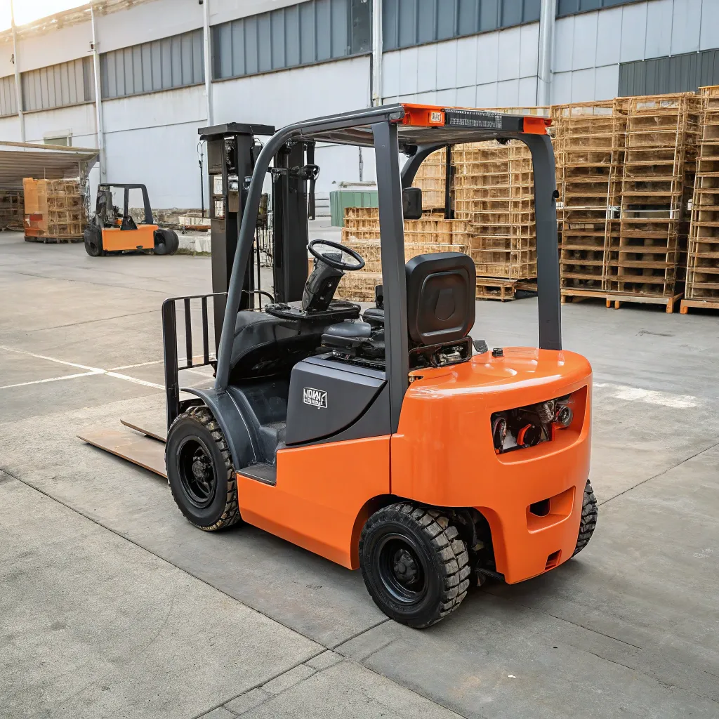 Orange Forklift